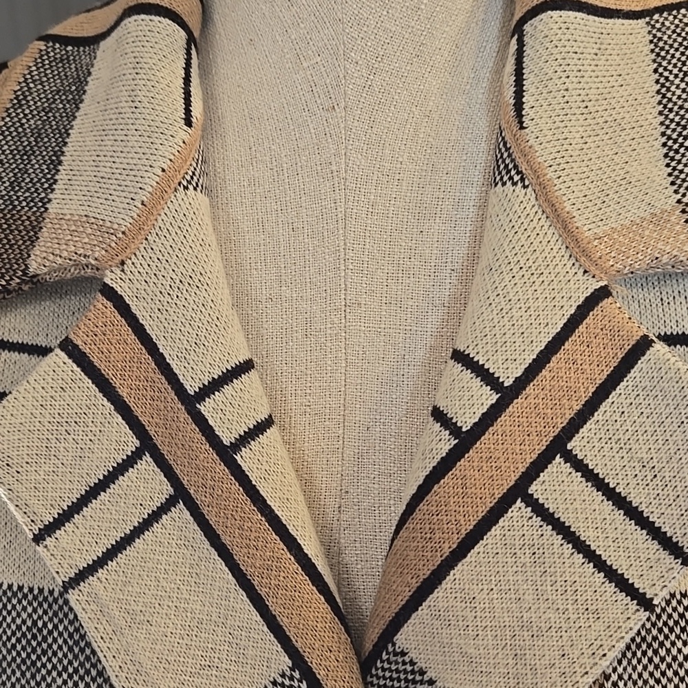 Anne Klein NWT Plaid Double-Breasted Women's Cardigan Size Medium Retail 149.00 - Picture 4 of 11